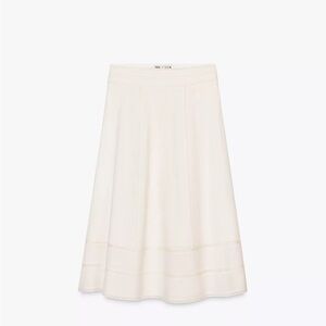 Zara Collection NWT White Embroidered Midi Skirt - Women’s